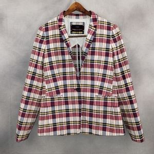 J. Crew Regent Blazer in Vintage Red Plaid
